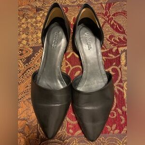 Vince Black Leather Nina d’orsay flats - size 8